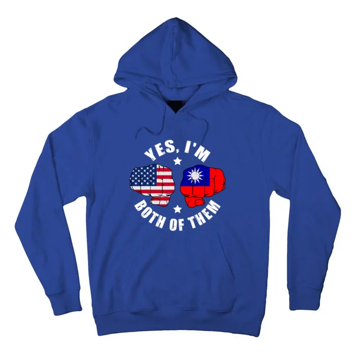 Half American Half Taiwanese Flag Yes IM Both Of Them Tall Hoodie