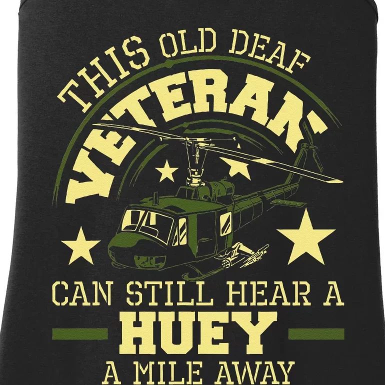 Hear A Huey A Mile Away Helicopter Pilot Vietnam Veteran Ladies Essential Tank