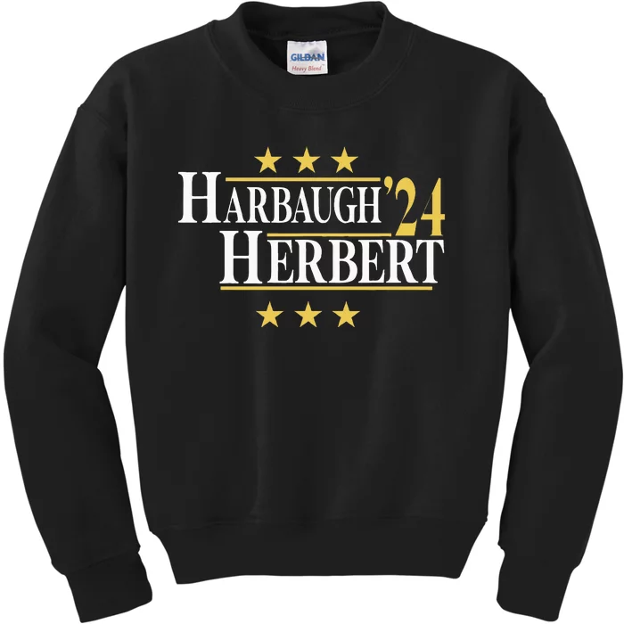 H.A.R.B.Au..G.H And Herbert 24 Election 2024 Kids Sweatshirt