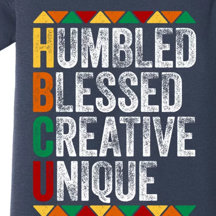 HBCU Abbreviations - HBCU Humbled Blessed Creative Unique Historical Baby Bodysuit