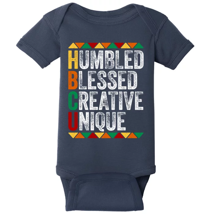 HBCU Abbreviations - HBCU Humbled Blessed Creative Unique Historical Baby Bodysuit