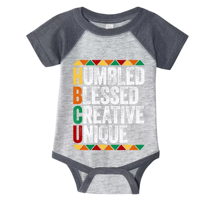 HBCU Abbreviations - HBCU Humbled Blessed Creative Unique Historical Infant Baby Jersey Bodysuit