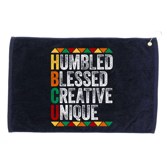 HBCU Abbreviations - HBCU Humbled Blessed Creative Unique Historical Grommeted Golf Towel