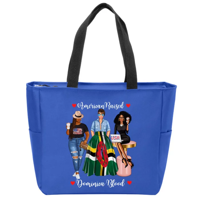 Half American Half Dominican Black Dominica Gift Zip Tote Bag