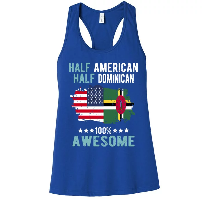 Half American Half Dominican Great Gift Women's Racerback Tank