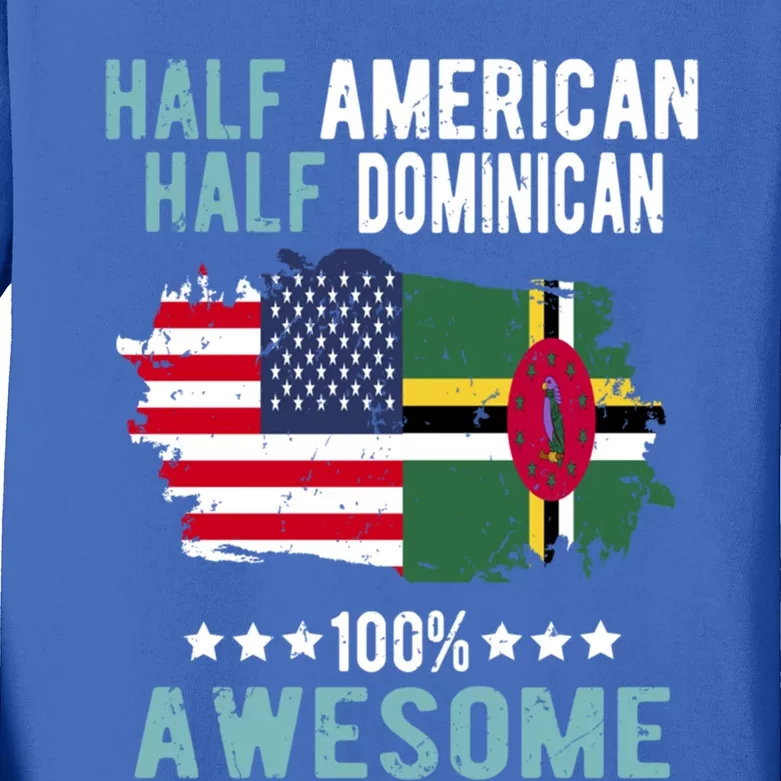 Half American Half Dominican Great Gift Kids Long Sleeve Shirt