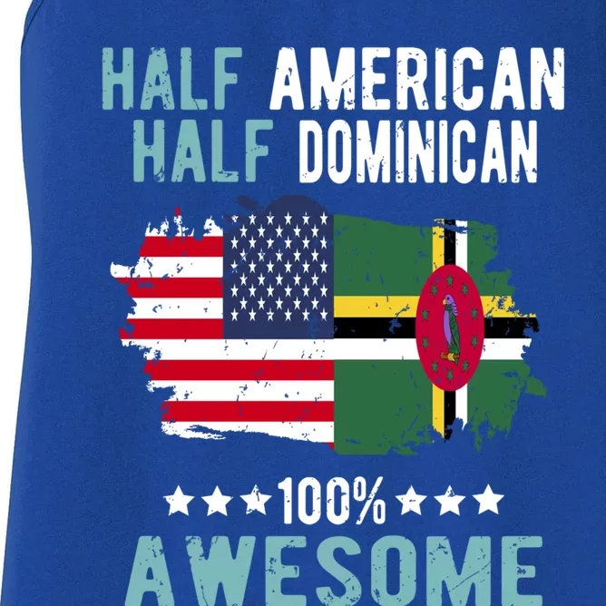 Half American Half Dominican Cute Gift Women's Racerback Tank