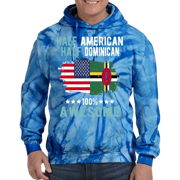 Half American Half Dominican Cute Gift Tie Dye Hoodie