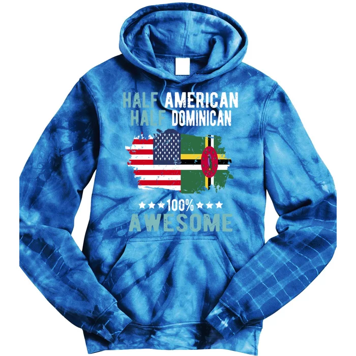 Half American Half Dominican Cute Gift Tie Dye Hoodie