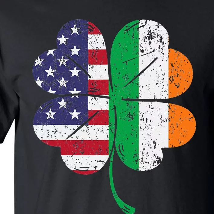 His And Hers St Patricks Day Irish American Flag Shamrock Tall T-Shirt