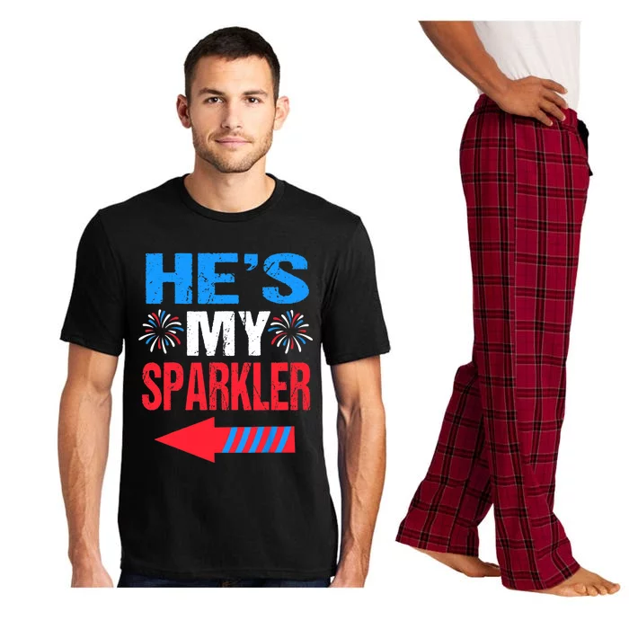 His And Hers 4th Of Julys Couples He's My Sparkler Pajama Set