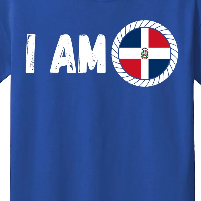 Half American Half Dominican Usa And Dominican Republic Flag Cute Gift Kids T-Shirt