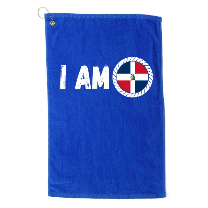 Half American Half Dominican Usa And Dominican Republic Flag Cute Gift Platinum Collection Golf Towel