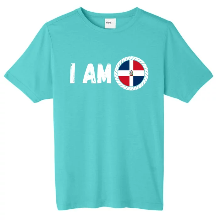 Half American Half Dominican Usa And Dominican Republic Flag Cute Gift ChromaSoft Performance T-Shirt