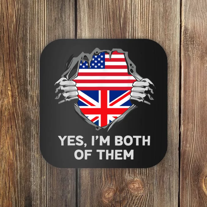 Half American Half British USA England Flag Adult Coaster