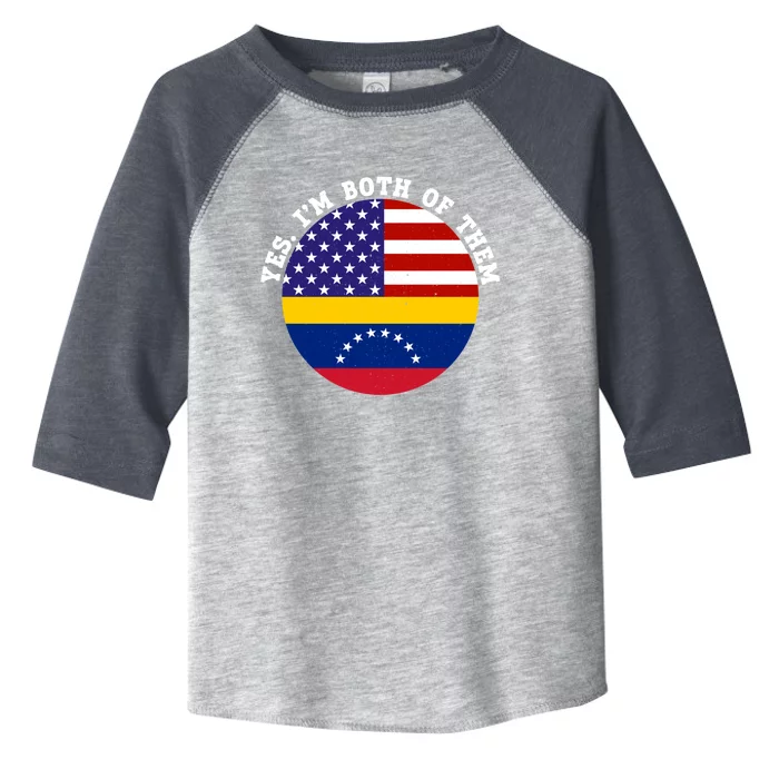 Half American Half Venezuela Usa Flag Patriotic Gift Toddler Fine Jersey T-Shirt