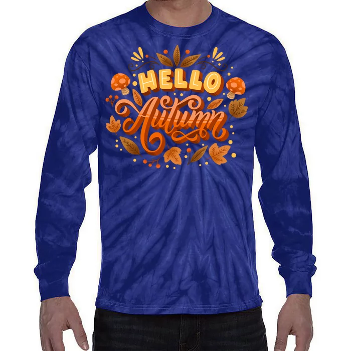 Hello Autumn Tie-Dye Long Sleeve Shirt