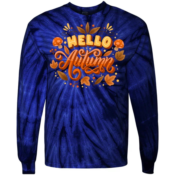 Hello Autumn Tie-Dye Long Sleeve Shirt