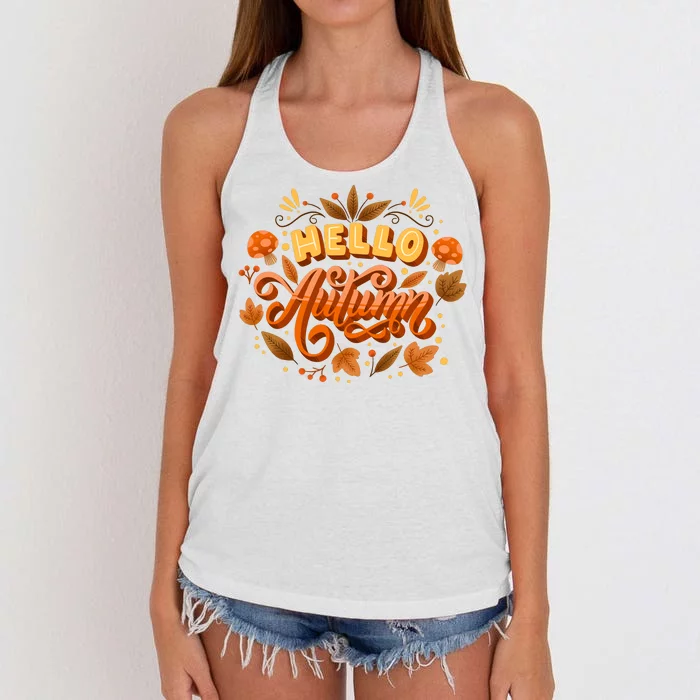 Hello Autumn Women's Knotted Racerback Tank