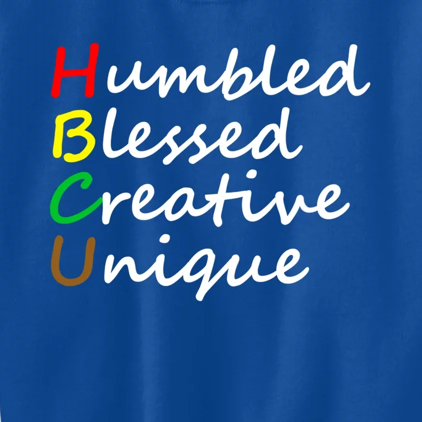 Hbcu African Humbled Blessed Creative Unique History Month Gift Kids Sweatshirt