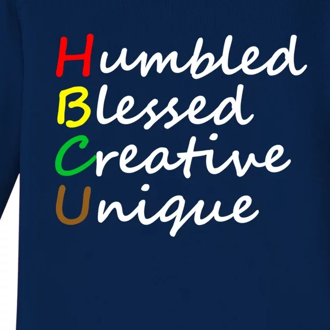 Hbcu African Humbled Blessed Creative Unique History Month Gift Baby Long Sleeve Bodysuit