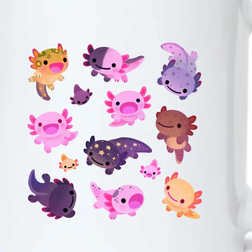 Happy Axolotl Black Color Changing Mug