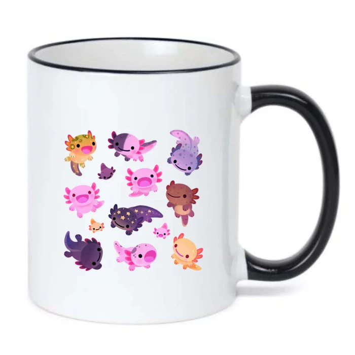 Happy Axolotl Black Color Changing Mug