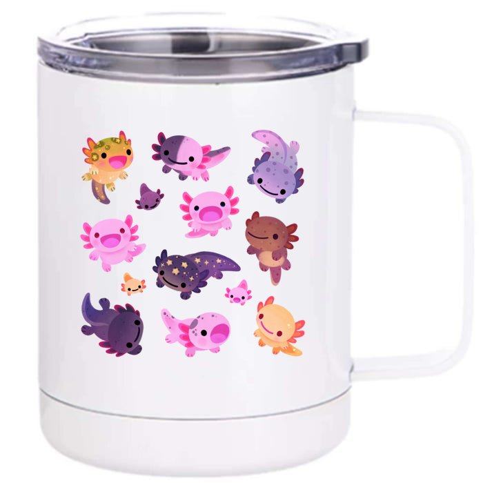 Happy Axolotl Front & Back 12oz Stainless Steel Tumbler Cup