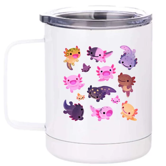 Happy Axolotl Front & Back 12oz Stainless Steel Tumbler Cup