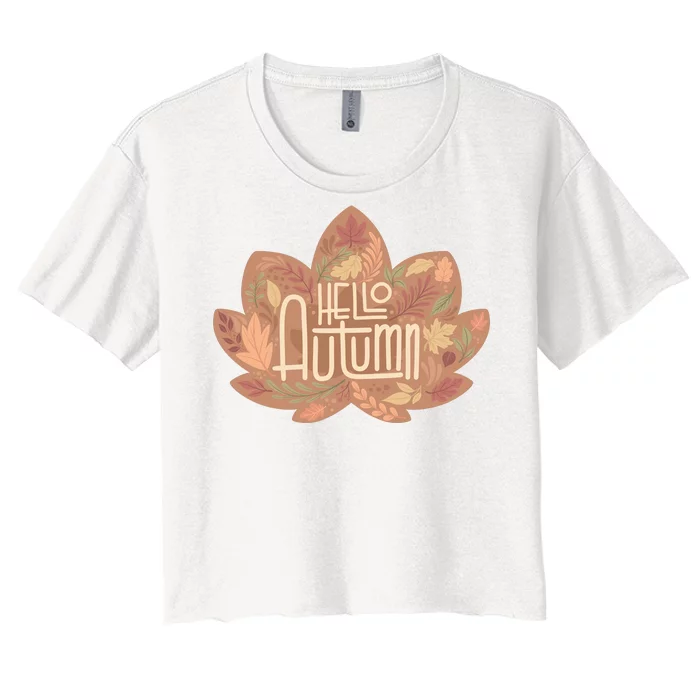 Hello Autumn Women's Crop Top Tee