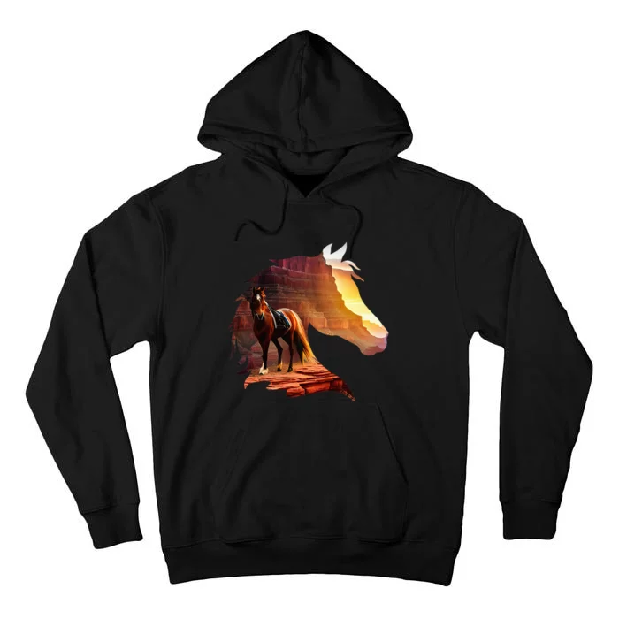 Horse Art Horse Lover Horse Riding Lover Tall Hoodie