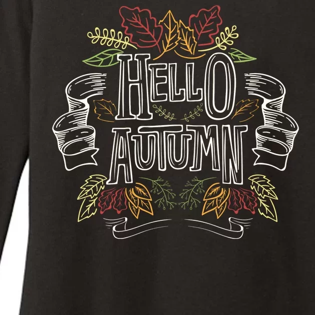 Hello Autumn Womens CVC Long Sleeve Shirt