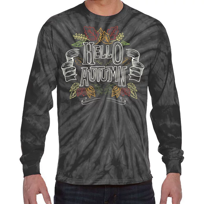 Hello Autumn Tie-Dye Long Sleeve Shirt