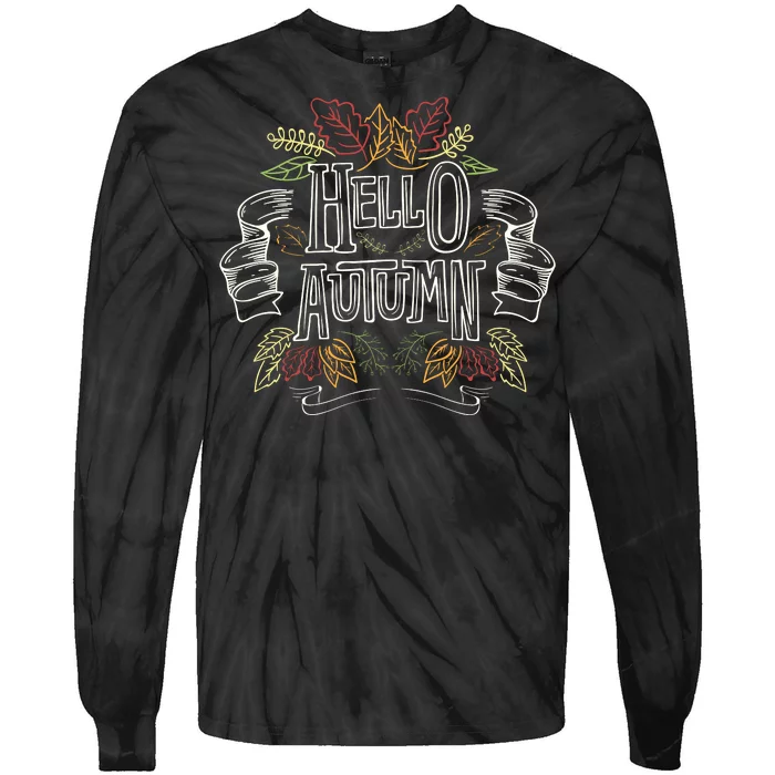 Hello Autumn Tie-Dye Long Sleeve Shirt