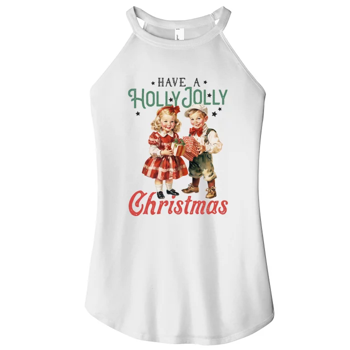 Have A Holly Jolly Christmas Women’s Perfect Tri Rocker Tank