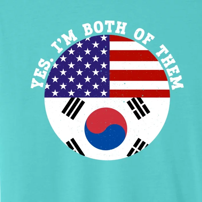 Half American Half South Korea Usa Flag Patriotic Gift ChromaSoft Performance T-Shirt