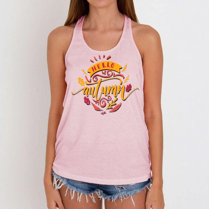 Hello Autumn Women's Knotted Racerback Tank