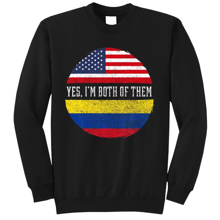 Half American Half Colombian USA Flag Colombia Heritage DNA Sweatshirt