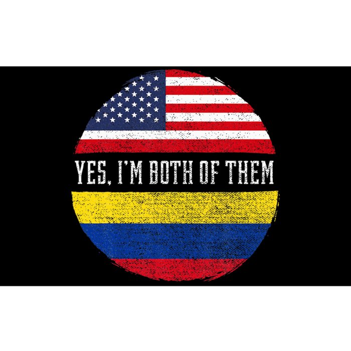 Half American Half Colombian USA Flag Colombia Heritage DNA Bumper Sticker