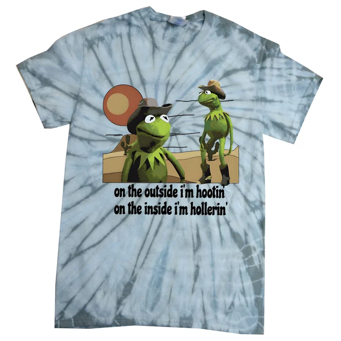 Hootin And Hollerin Funny Puppet Tie-Dye T-Shirt