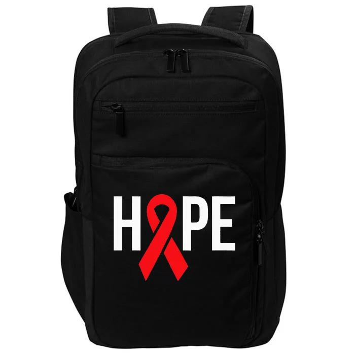 Hope Aids Hiv Red Ribbon Awareness Gift World Aids Day Impact Tech Backpack