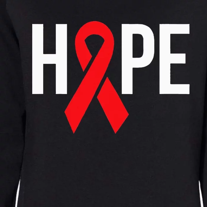 Hope Aids Hiv Red Ribbon Awareness Gift World Aids Day Womens California Wash Sweatshirt