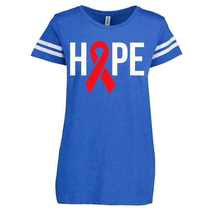 Hope Aids Hiv Red Ribbon Awareness Gift World Aids Day Enza Ladies Jersey Football T-Shirt