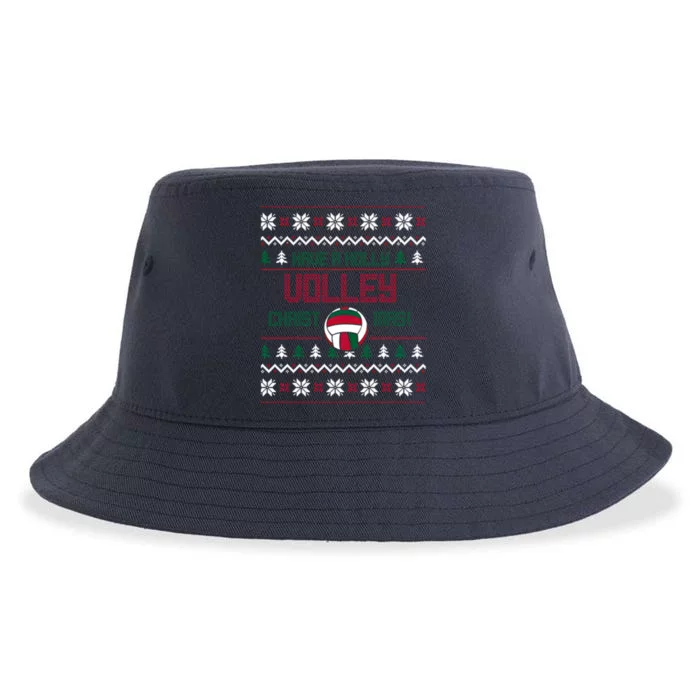 Have A Holly Volley Ugly Christmas Sustainable Bucket Hat