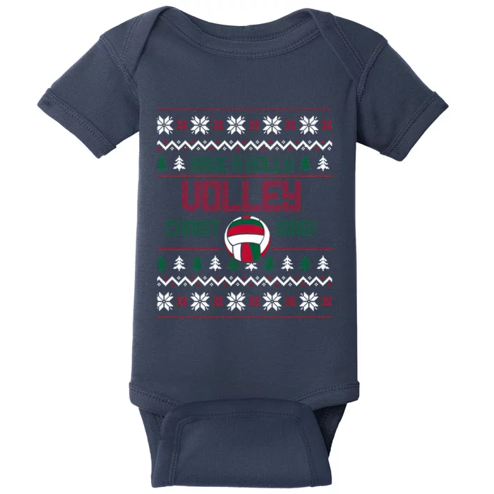 Have A Holly Volley Ugly Christmas Baby Bodysuit