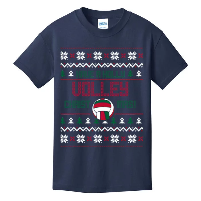 Have A Holly Volley Ugly Christmas Kids T-Shirt