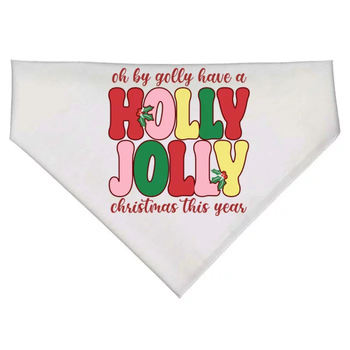 Have A Holly Jolly Christmas This Year Holiday USA-Made Doggie Bandana