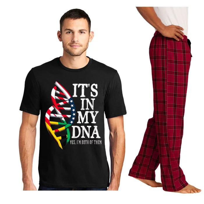 Half American Half Jamaican Heritage Usa Flag Jamaica My Dna Pajama Set