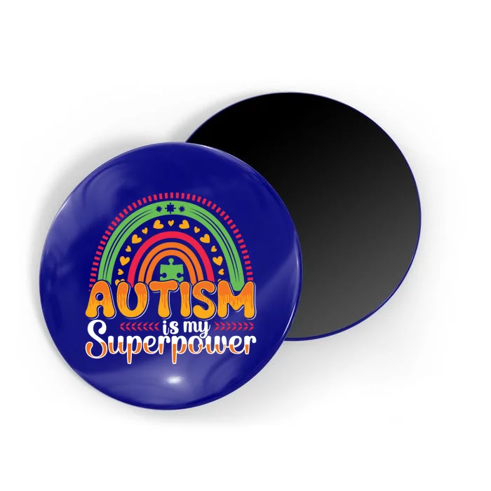 Heart Autism Is My Superpower Autism Awareness Great Gift Magnet