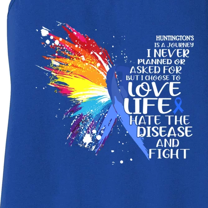 HuntingtonS Awareness I Choose To Love Life And Fight Gift Women's Racerback Tank